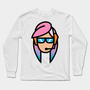 Headphones Girl Long Sleeve T-Shirt